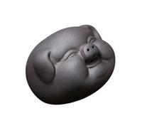 IMIKEYA Cute Black Zisha Little Pig Tea Pet Ornament Handcrafted Home and Office Decor for Tea Miniature Feng Shui Figurine Practical and Decorative Accessory
