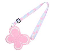 IMIKEYA Cute Butterfly Silicone Coin Purse for Little, Soft Small Bag for Storing Coins, Pink Stylish Accessory for Decorating A Backpack Or Wearing on The Wrist