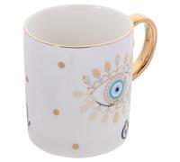 IMIKEYA Cute Mugs Evil Eye Coffee Mug Ceramic Milk Espresso Cup with Lucky Turkish Blue Evil Eye Pattern Decorative Porcelain Tea Cup for Milk Tea Coffee Ceramics Coffee Mugs
