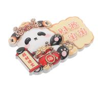IMIKEYA Cute Panda Fridge Magnet Resin Animal Decoration with Magnetic Hold for Refrigerator Whiteboard Office Adorable Cartoon Style Wealth Lucky Fu Design