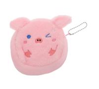 IMIKEYA Cute Pig Shape Plush Coin Purse with Zipper Mini Cartoon Wallet for Coins Earphones Keys Small Sturdy Animal Pouch Keychain Accessory for Women