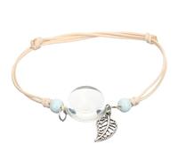 IMIKEYA Dandelion Specimen Bracelet for Women Featuring Comfortable Wearing Experience and Lightweight Cotton Rope with Glass Beads, Wrist Decoration for Engagements and Birthdays