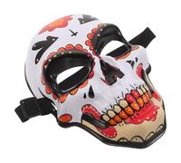 IMIKEYA Day of The Dead Skull Carnival Mask with Elastic Band - Full Face Costume Skull Mask for Halloween Masquerade, Cosplay, and Festival Party Use