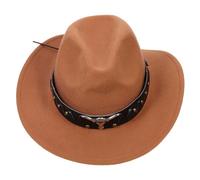 IMIKEYA Decorative Curved Wide Brim Cowgirl Hat Vintage Ethnic Costume Accessory for Themed Parties and Cosplay Lightweight and Comfortable Design for Sharing with Friends