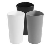 IMIKEYA Decorative Flower Buckets Practical Utility Containers 3pcs Made of Lightweight Pp Plastic with Modern Simple Style for Flower Arranging, Suitable for Office and Shop Use