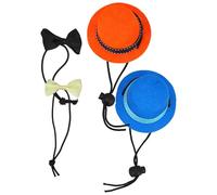 IMIKEYA Decorative Pets Costumes Set for Small Animals Including Adjustable Polyester Bow Tie and Hat, Easy to Put and Take, Holiday Party Outfit for Chinchilla and Rats