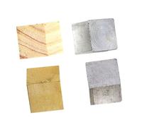 IMIKEYA Density Cubes Set for Physics Experiment, 4pcs Metal Blocks Including Wood, Copper, Iron, and Aluminum Cubes, Science Education Equipment for Secondary School Physics Teaching