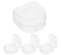 IMIKEYA Denture Storage Boxes Easy to Clean and Protecting Dentures from Damage 4pcs Simple and Elegant Design Made of Sturdy Pp Material for Mouthguards and for Travel and Dining