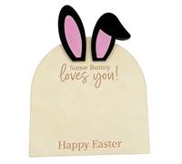 IMIKEYA DIY Baby Footprint Ornament Kit with Easter Bunny Shape Wooden Frame for Baby Nursery Decor Featuring Sturdy Craftsmanship for Child's Room
