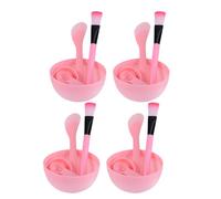 IMIKEYA DIY Facial Mask Tool Set with Pink Pvc Mixing Bowl 4 Sets Facial Mask Applicator Brush, Measuring Cover, Spray Bottle and Sponge, Easy to Carry and Convenient for Daily Skincare