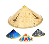 IMIKEYA DIY Painting Straw Hat Bamboo Rice Farmer Hat Small Traditional Conical Sunshade for Kindergarten Garden Outdoor Craft Activities