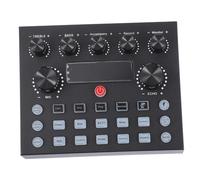IMIKEYA Dj Mixer Independent Reverb Adjustment Black Voice Changer Sound Mixer Electronic Tone Adjustment Iron Sound Card for Mobile Phone Computer Adults Live Streaming