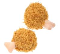 IMIKEYA Dog Chew Toy Sturdy Design Chicken Leg 2pcs Plush with Squeaky Sound Simulating Teeth Grinding Action for Training and Interaction with Small Dogs