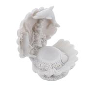 IMIKEYA Dolphin and Shell Figurine Crystal Ball Base Resin White Solid and Stable Non-Slip Home Decor Accent for or Decorative Display