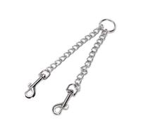 IMIKEYA Double Head Dog Leash Stainless Iron Chain Heavy Duty Pet Pulling Rope for Puppy and Pet Dog Not to Hurt Neck and Outdoor Walking