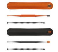 IMIKEYA Double-Head Stainless Steel Ear Wax Cleaner Set 2pcs Spiral Massage Ear Scoop Professional Earwax Removal Tool for Adults Reliable Health Care