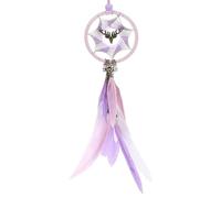 IMIKEYA Dream Catcher Pendant Capture Beautiful Dreams with Fake Plume Vintage Purple and Iron Braid, Handmade Decorative Wall Hanging and Birthday with Retro Style for Home Decoration