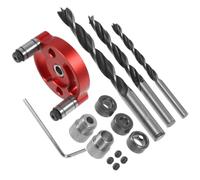 IMIKEYA Drill Bit Guide Jig Pocket Hole Drill Bit Guide Aluminium Alloy Iron Vertical Design Woodworking Tools DIY Professional Woodworking Projects