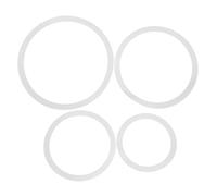 IMIKEYA Drum Mute Ring Set 4pcs 10 12 14 16 White Drum Practice Mute Circles Suppressing Overtones and Reducing Sound for Band Studio and Home Use