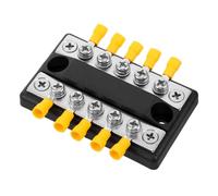 IMIKEYA Dual Row Power Distribution Block Space Saving Battery Bus Bar for High Application Durable Wear Resistant Design for Rvs Yachts Efficient Circuit Management