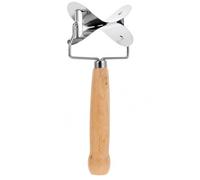 IMIKEYA Dumpling Wrapper Cutter, Dough Cutter Mold with Wooden Handle, Rolling Pastry Cutting Tool for Dumpling, Ravioli, Calzone, Empanada, Pierogi, Cookies, Biscuits