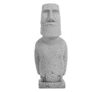 IMIKEYA Easter Island Head Statue Sandstone Akivi Moai Monolith Decorative Garden Sculpture Mini Moai Figurine for Home Garden Patio Lawn