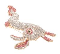IMIKEYA Easter Rhinestone Rabbit Brooch for Women Pink Bling Animal Pin for Clothes Bags Hats Festive Prom Jewelry Accessory Stylish for Holiday and Mother Day