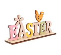 IMIKEYA Easter Wooden Letters Craftwork Decorative Ornament with Premium Wood Material and Unique English Letters Design for Home and Bar Festival Theme Decoration