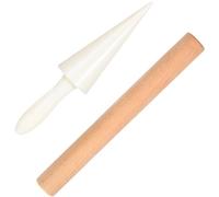 IMIKEYA Egg Cone Mold and Egg Roll Accessory for Kitchen Use, Easy to Use Wooden and Abs Ice Cream Supplies Without Burr, for Ice Cream DIY and Baking