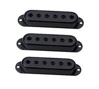 IMIKEYA Electric Guitar Accessory 3pcs Metal Pickup Cover Scratch Plate Pickguard Black Heat Dissipation Easy to Install