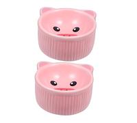 IMIKEYA Elegant Ceramic Pet Bowl Holder Guinea Pig Hamster Food Bowl Easy-clean Stylish