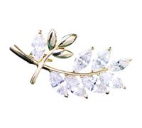IMIKEYA Elegant Copper Bouquet Brooch Pins with Cubic Zirconia, Fine Craftsmanship and Not Easy to Break, for Wedding Ceremony Or Dance, Fashion Brooches for Women and Mothers