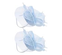 IMIKEYA Elegant Gauze Bridal Fascinator Headband with Organza and Mesh Veil, Comfortable and Stays in Place, for Weddings, Parties, and Special Occasions