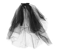 IMIKEYA Elegant Retro Ghost Bride Veil with Bow Tie Black Dark Halloween Headdress for Party Carnival Vintage Style Bridal Tiara Accessory
