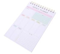 IMIKEYA Elegant Weekly Planner Notebook A5 with Undated Pages and 104 Sheets for Effective Task Management Featuring Paper and Steel Wire Binding for Students at Home the Go