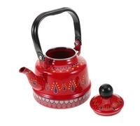 IMIKEYA Enamel Tea Kettle 2.5l Vintage Stovetop Teapot with Side Handle Red Enamel Coffee Pot for Home and Camping