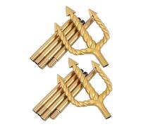 IMIKEYA Extendable Golden Spiral Trident Staff Devil Costume Prop for Halloween Cosplay and Stage Performances Intricate Design with Elegant Finish for Sea God and Devil Accessories