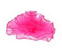 IMIKEYA Extra Large Organza Flower Brooch Pin Embroidered Floral Lapel Pin for Women Lightweight Statement Accessory for Wedding Dance Party Dress Clothing Rosy Red