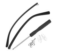 IMIKEYA Eyeglasses Replacement Arms for Comfortable Eyewear Repair 1 Pair Black with Enhanced Stability and Universal Design, Fashionable Matte Treatment