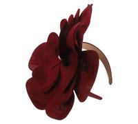 IMIKEYA Fascinator Hat For Women Tea Party - Statement Large Red Flower Fascinator Headband Decor - Giant Floral Headpiece Hat For Tea Party Bridesmaid Flower Girl