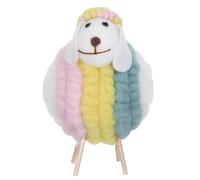 IMIKEYA Felt Lamb Ornament Handmade Wool Sheep Figurine 5.5x3.2x4.1inch Sturdy Collectible Cute Artistic Home Decor for Living Room Shelves and Festive Seasons