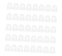 IMIKEYA Finger Guard Protector for Guitar 40pcs Silicone Fingertip Covers Size l White Breathable Flexible