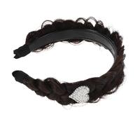 IMIKEYA Fishtail Braid Braided Headband Rhinestone Fake Hair Braid 6.10x6.10x6.10in Quick Hair Styling Natural Integration Women Stylish Appearance Workplace Fashion Rhinestones