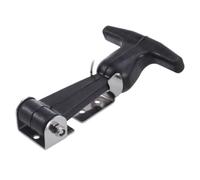 IMIKEYA Flexible Stainless Steel Draw Latch T Handle Black for Tool Box