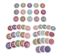 IMIKEYA Floor Stickers Bright and Colourful Design 48pcs for Classroom and Kindergarten Numbered round Paper Floor Markers with Number Recognition, Easy to Apply for School Hallways