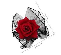 IMIKEYA Floral Gothic Style Jewelry Lace Wrist Cuffs Ruffle Mesh Elastic Fingerless Gloves Black Halloween Wedding Nightclub