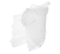 IMIKEYA Flower Girl Pearl Veil Headband 1 Piece White Floral Hair Accessory for Kids for Parties and Special Occasions