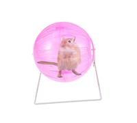 IMIKEYA Four in One Multifunctional Hamster Exercise Ball with Stand Pink Mini Ball for Small Pets for Gerbils and Hamsters Promotes Active Play and Exercise