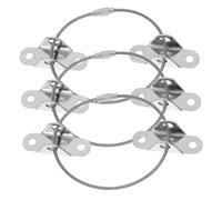 IMIKEYA Furniture Anchors Stainless Steel 3 Sets Includes Self-Tapping Screws and Expansion Plugs with Strong Bearing and Child Proofing Features for Falling Furniture Prevention in Boys