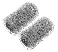 IMIKEYA Galvanized Hexagonal Wire Mesh 2pcs 0.1m X 1m Poultry Wire Grid for Garden Fence, DIY Floral Craft Chicken Netting and Yard Livestock Protection